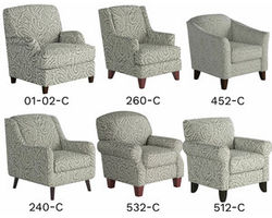 Regency Iron Accent Chairs (six styles available) - Performance fabric