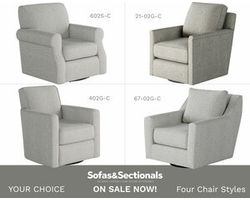 Sugarshack Metal Swivel and Swivel Glider Chairs (four styles available) - Performance fabric