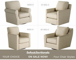 Sugarshack Oatmeal Swivel and Swivel Glider Chairs (four styles available) - Performance fabric