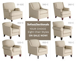 Sugarshack Oatmeal Accent Chairs (eight styles available) - Performance fabric