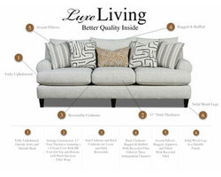 Missionary Raffia Three Piece Sectional 7003 (includes pillows) performance fabric - 107&quot; x 107&quot;