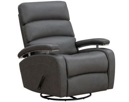  Contempo Leather Swivel Glider Recliner (Dark Gray) In stock
