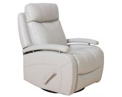Duffy Leather Swivel Glider Recliner (Dove) In stock