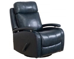  Duffy Leather Swivel Glider Recliner (Sapphire Blue) In stock