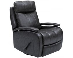 Duffy Leather Swivel Glider Recliner (Gray) In stock