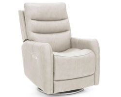 San Marco Swivel Recliner w/Power Recline, Power Head Rest & Power Lumbar (Lay Flat) - Dove (In stock)