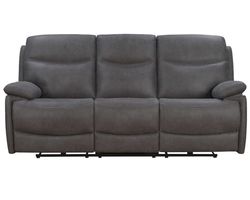 Henderson 88" Power Reclining Sofa w/Power Head Rests & Power Lumbar (Blue Gray) In stock