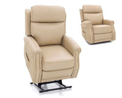  Lance Power Lift Recliner w/Power Head Rest, Power Lumbar & Heat (Sand) 350 lbs. (In stock)
