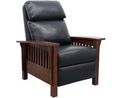 Mission Leather Recliner (Blue) In stock