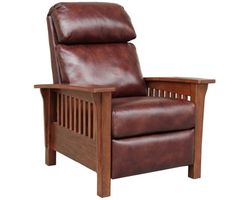 Mission Leather Recliner (Fudge) In stock