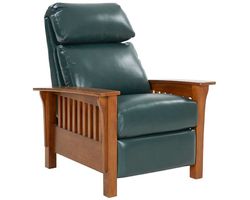 Mission Leather Recliner (Emerald) In stock