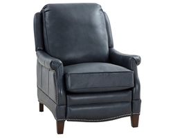 Ashebrooke Leather Recliner (Navy Blue) In stock