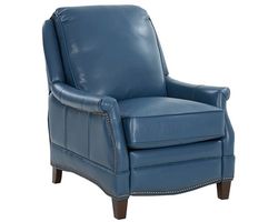 Ashebrooke Leather Recliner (Marisol Blue) In stock