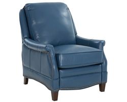 Ashebrooke Leather Recliner (Marisol Blue) In stock