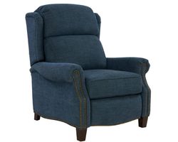 Meade Fabric Recliner (Indigo Blue) In stock