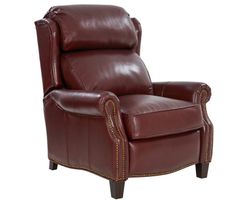 Meade Leather Recliner (Cabernet) In stock