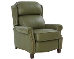 Meade Leather Recliner (Chive) In stock