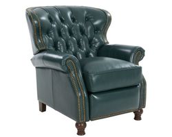 Presidential Leather Recliner (Emerald) In stock