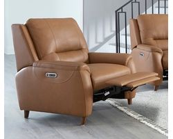 Austin Power Headrest Power Leather Recliner (In stock - Fast Shipping)