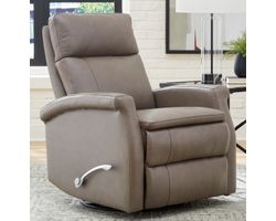Bristol Swivel Glider Leather Recliner Graphite (In stock - Fast Shipping)