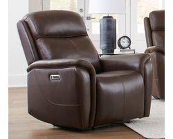 Cascade Power Headrest Power Leather Recliner Auburn (In stock - Fast Shipping)