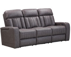 Equinox 85" Power Headrest Power Reclining Sofa w/ Dropdown Table Mercury (In stock - Fast shipping)