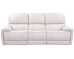 Empire Leather 87" Power Headrest Power Reclining Sofa Ivory (In stock - Fast shipping)