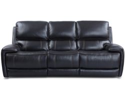 Empire Leather 87" Power Headrest Power Reclining Sofa Blackberry (In stock - Fast shipping)