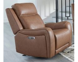 Haywood Power Headrest Power Glider Leather Recliner (In stock - Fast shipping)