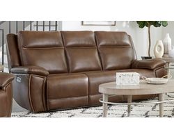 Jameson 89&quot; Zero Gravity Power Headrest Power Reclining Leather Sofa (In stock -Fast shipping)