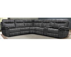 Mason Power Headrest Power Reclining Sectional Charcoal (In stock - Fast shipping)