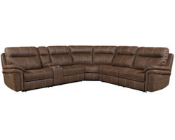 Mason Power Headrest Power Reclining Sectional Kahlua (In stock - Fast shipping)