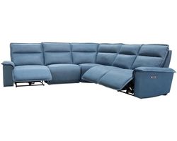 Perimeter Power Reclining Sectional Blue 122&quot; x 122&quot; (In stock - Fast shipping)