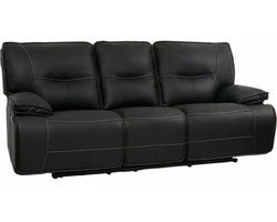 Spartacus 87&quot; Power Headrest Power Reclining Sofa Black (In stock - Fast shipping)