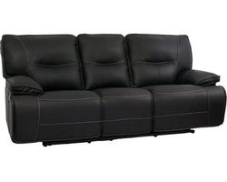 Spartacus 87" Power Headrest Power Reclining Sofa Black (In stock - Fast shipping)
