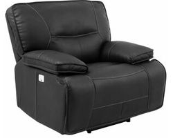 Spartacus Power Headrest Power Recliner Black (Leather like fabric) In stock - Fast shipping