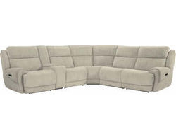 Spencer Power Headrest Power Reclining Sectional Pebble (In stock - Fast shipping)