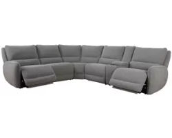 Stellar Zero Gravity Power Headrest Power Reclining Sectional Smoke (In stock - Fast shipping)