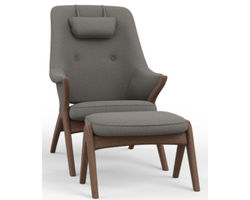 Bravo Chair and Ottoman Dark Grey (In stock - Fast shipping)