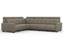 Verona Power Headrest Power Reclining Sectional Cement (In stock - Fast shipping) 104&quot; x 130&quot;