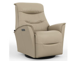 Dallas Power Headrest - Lumbar - Recline  Swivel Glider Recliner Latte (In stock - Fast shipping)
