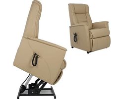 Memphis Power Lift Reclining Chair Latte (2 sizes) In stock - Fast shipping