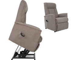 Memphis Power Lift Reclining Chair Taupe (2 sizes) In stock - Fast shipping