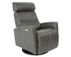 Milan Swivel Glider Power Headrest Power Recliner Slate (In stock - Fast Shipping)