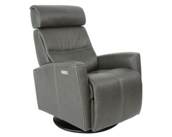 Milan Swivel Glider Power Headrest Power Recliner Slate (In stock - Fast Shipping)
