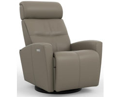 Milan Swivel Glider Power Headrest Power Recliner Cement (In stock - Fast Shipping)