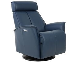 Venice Power Swivel Glider Recliner Blue (In stock - Fast shipping)