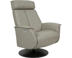 Bo Cordless Dual Power Leather Recliner Cement (2 Sizes) In stock - Fast shipping