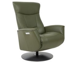 Oskar Cordless Dual Power Recliner Martini Olive (2 Sizes) In stock - Fast shipping