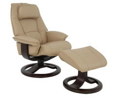 Admiral R Swivel Recliner and Ottoman Latte - 2 Sizes (In stock - Free Shipping)
